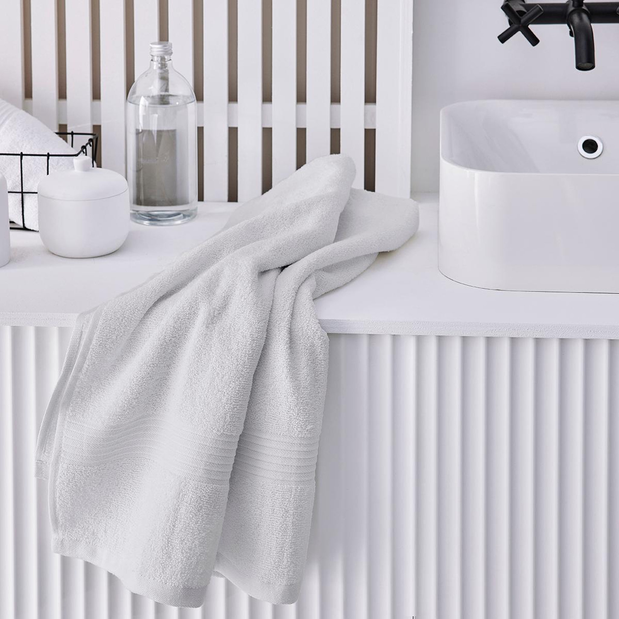 Voir la diapositive 1 : TODAY Drap de bain uni en coton 450 g/m²
