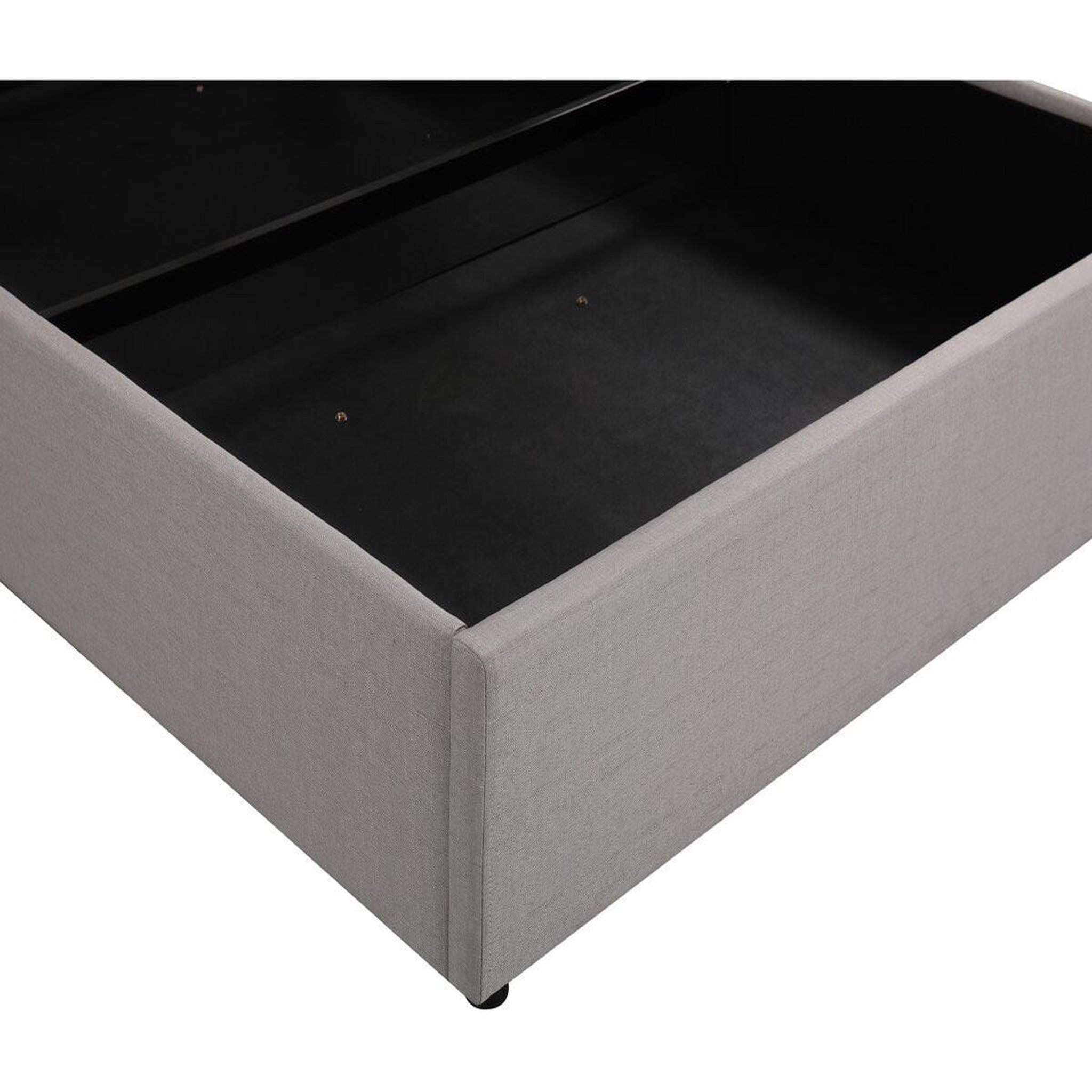 Voir la diapositive 4 : Habitat et Jardin Lit coffre double  megeve  140 x 200 cm - gris