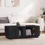 Voir la diapositive 3 : VIDAXL Table basse Noir 110x50x40 cm Bois massif de pin