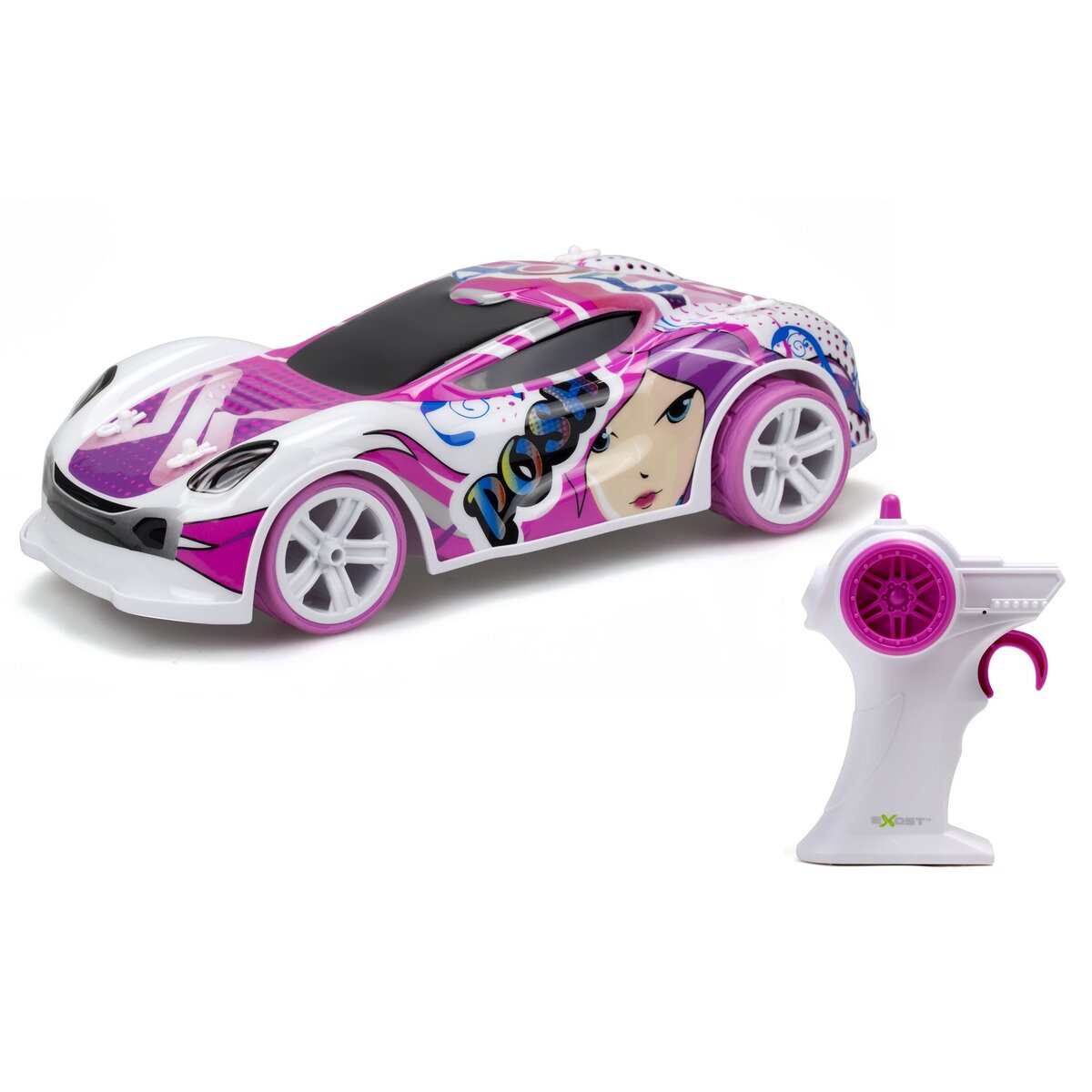 EXOST – Voiture télécommandée à batterie 360 CROSS rose – Silverlit