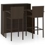 Voir la diapositive 2 : VIDAXL Ensemble de bar de jardin 3 pcs Marron