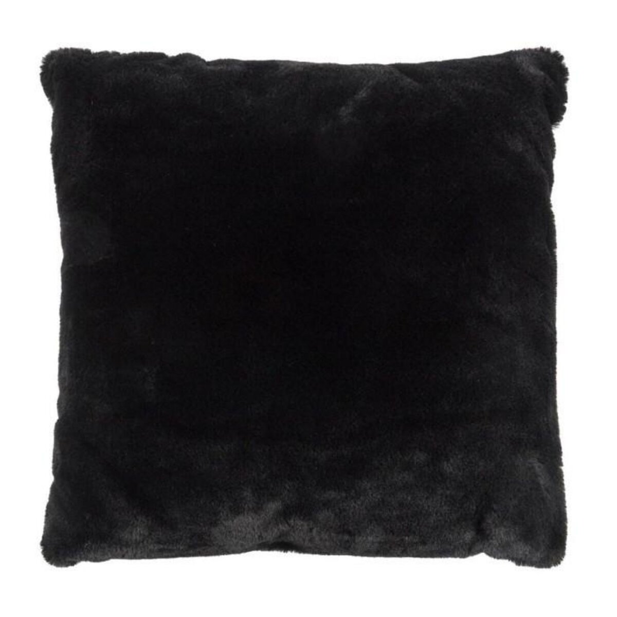Paris Prix Coussin Déco  Imitation Fourrure  40x40cm Noir