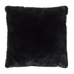 Paris Prix Coussin Déco  Imitation Fourrure  40x40cm Noir