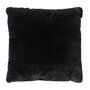 Voir la diapositive 1 : Paris Prix Coussin Déco  Imitation Fourrure  40x40cm Noir