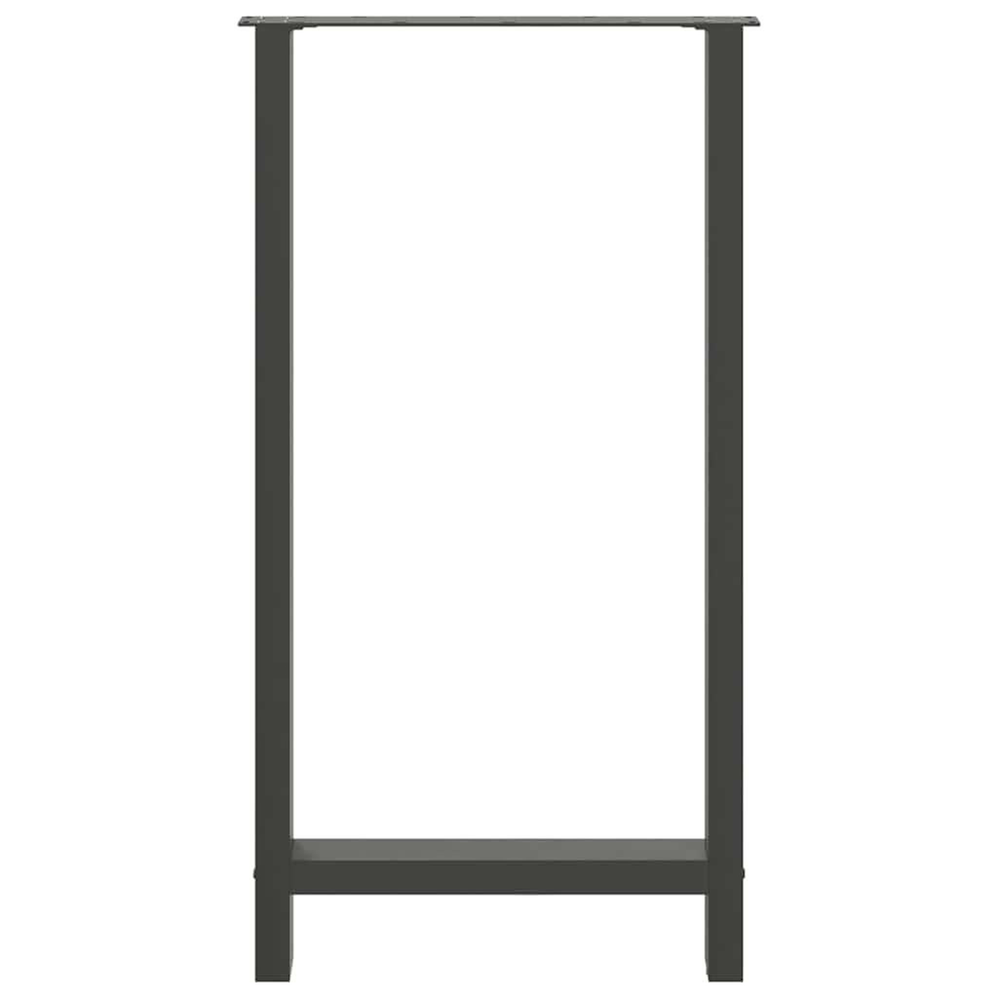 Voir la diapositive 5 : VIDAXL Pieds de table basse anthracite 2 pcs 60x(110-111) cm acier