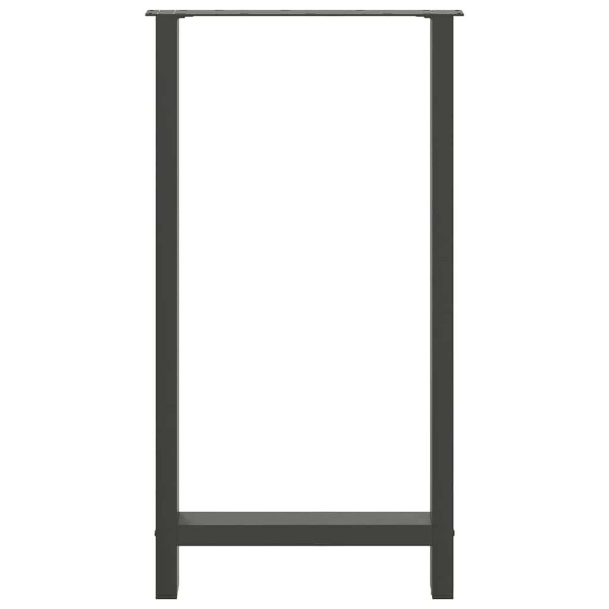 VIDAXL Pieds de table basse anthracite 2 pcs 60x(110-111) cm acier