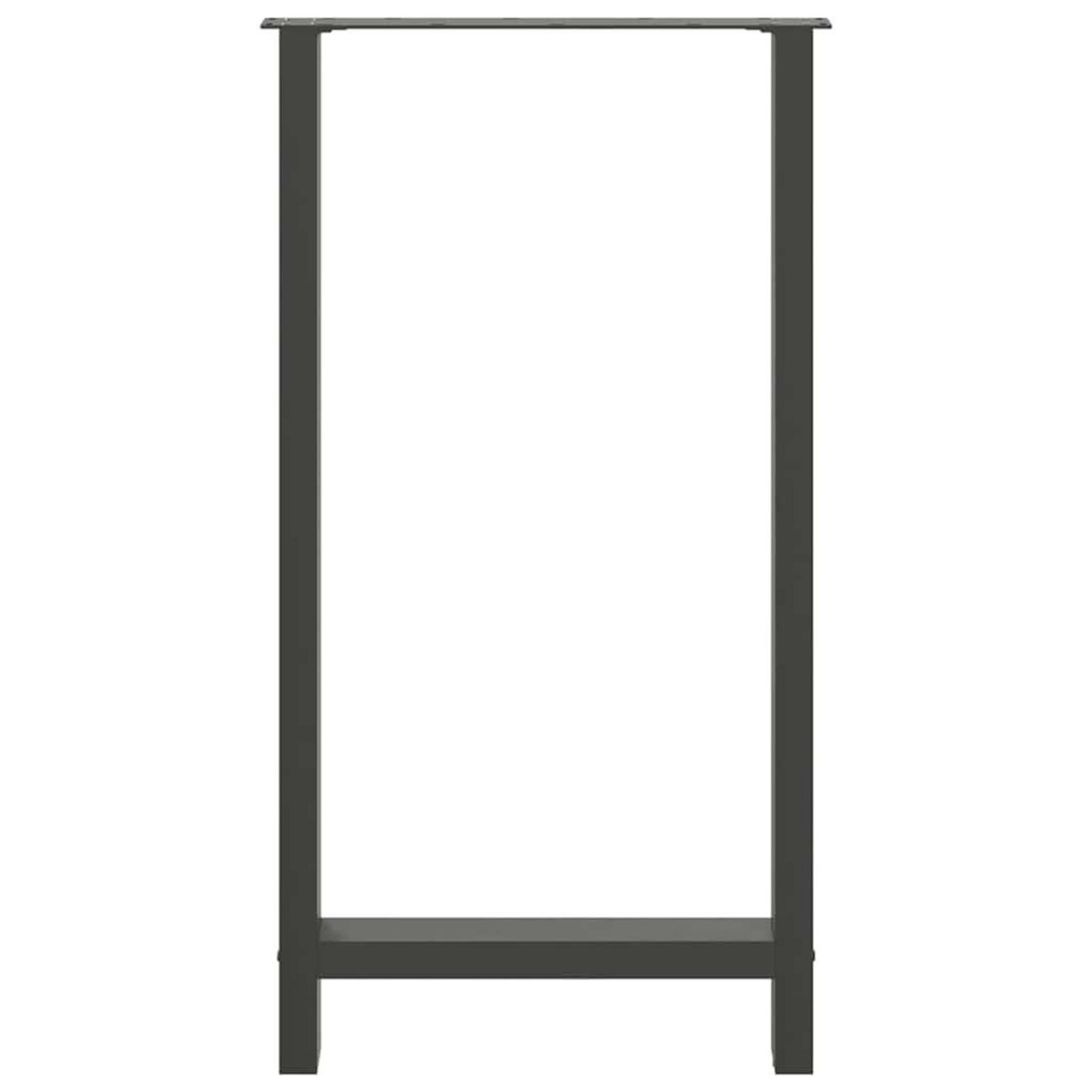 VIDAXL Pieds de table basse anthracite 2 pcs 60x(110-111) cm acier