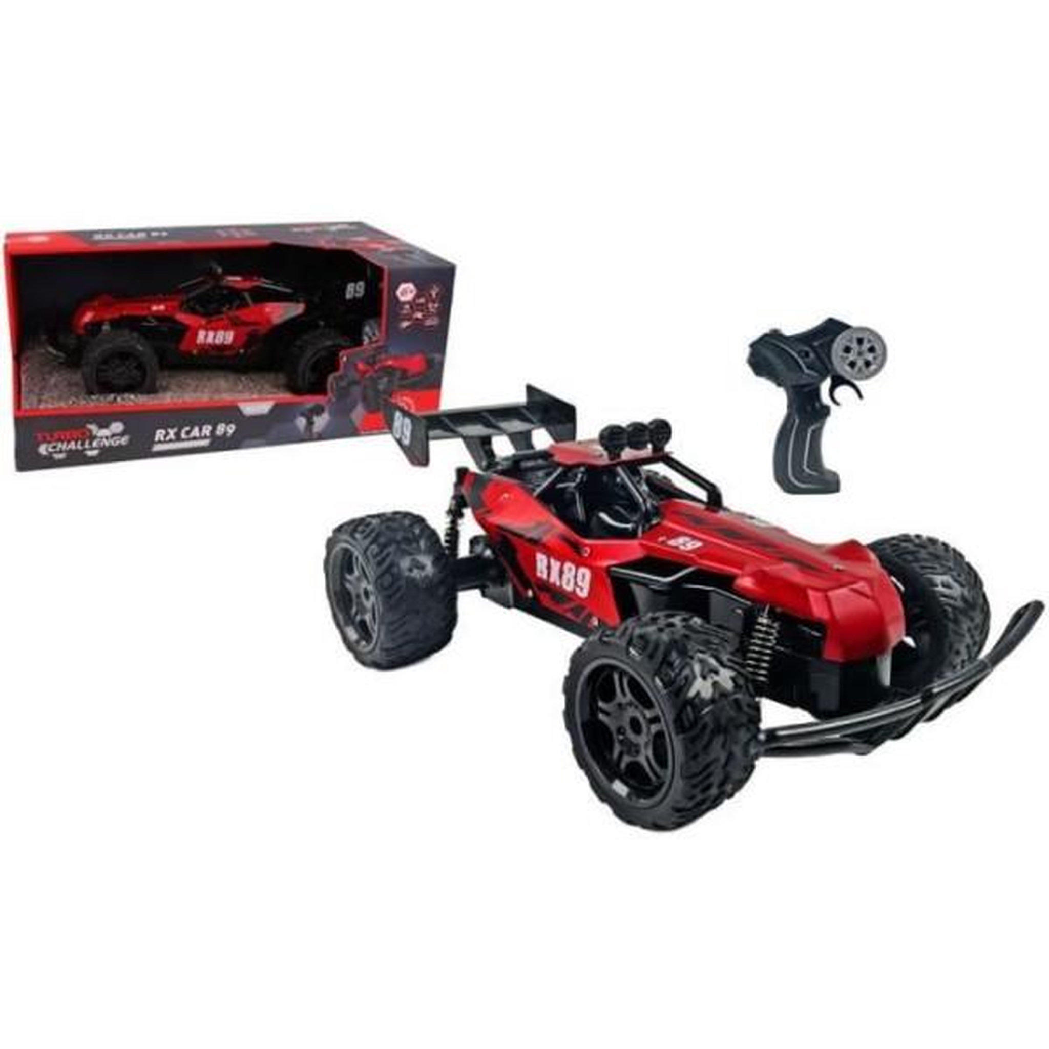 Voir la diapositive 4 : TURBO CHALLENGE Voiture télécommandée Turbo Challenge BTE Race Car Rouge et Noir