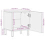 Voir la diapositive 6 : VIDAXL Tables de chevet 2 pcs noir bois de manguier massif brut