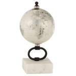 Paris Prix Globe sur Pied Marbre  Marbe  20cm Blanc & Noir