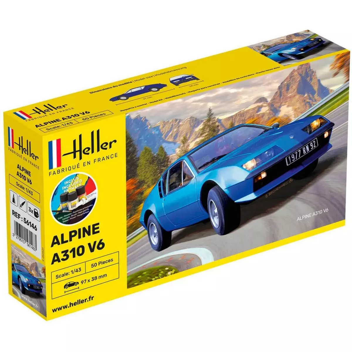 Heller Maquette voiture : Starter Kit : Alpine A310