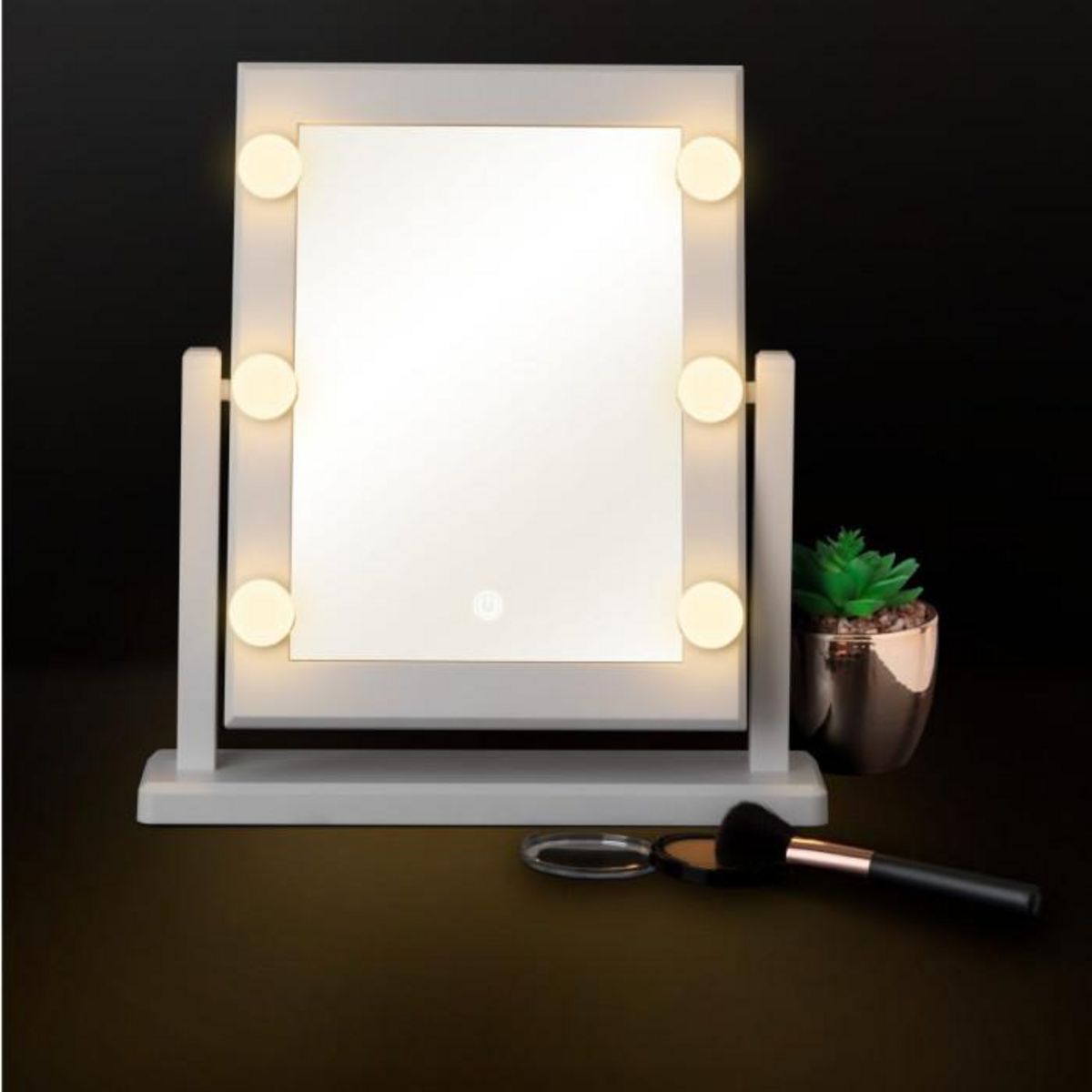 FIVE Miroir LED à Poser  Hollywood  40cm Blanc