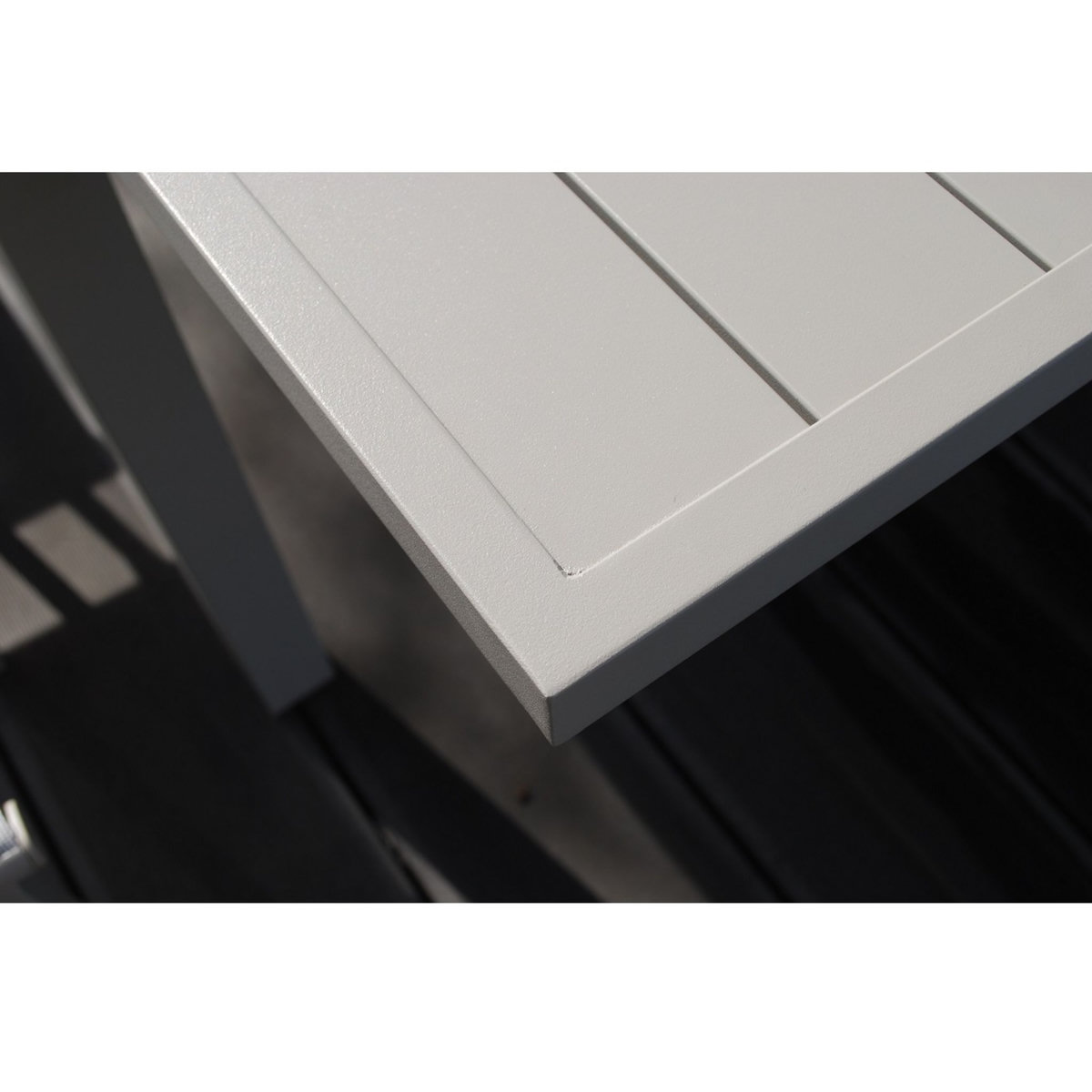 CREADOR Table de jardin extensible 160/240x100x75cm aluminium taupe VITTAL 