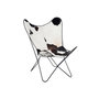 Voir la diapositive 2 : Paris Prix Fauteuil Design Peau de Vache  Papillon  92cm Noir & Blanc