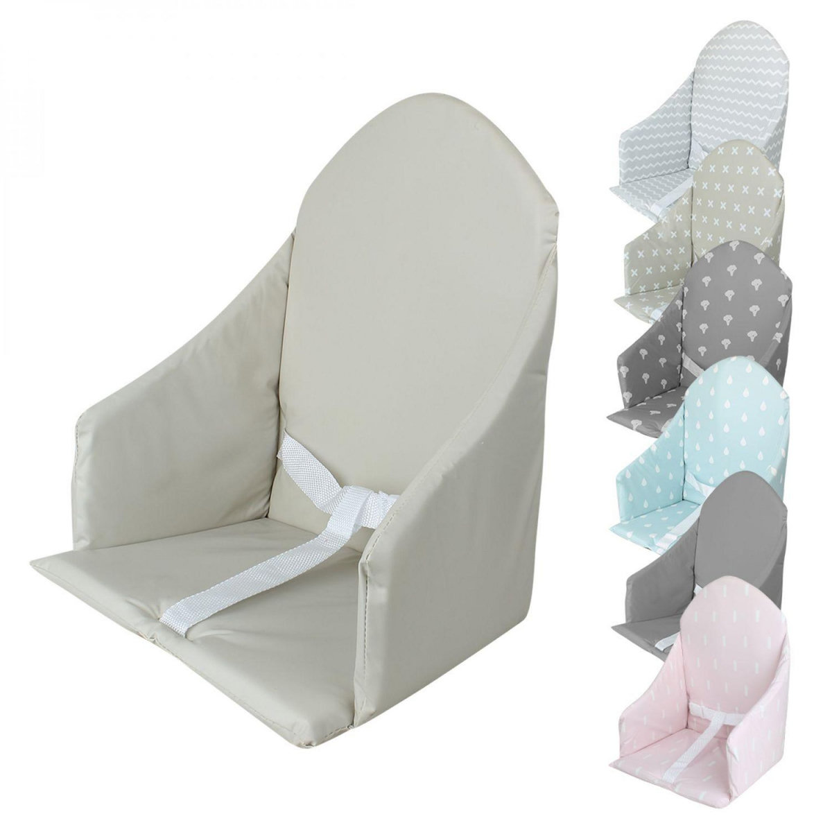 Monsieur Bébé Coussin d'assise universel Miam avec harnais pour chaise haute bébé