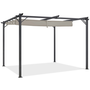 Voir la diapositive 4 : ID MARKET Pergola toit rétractable 4 pieds 3x4 M tonnelle taupe