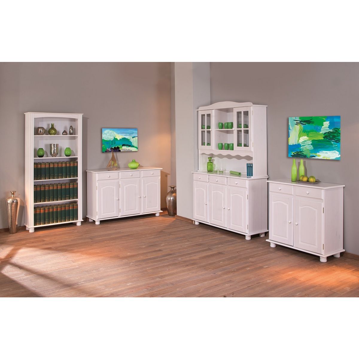 Meuble bibliothèque en pin blanc - ANKE