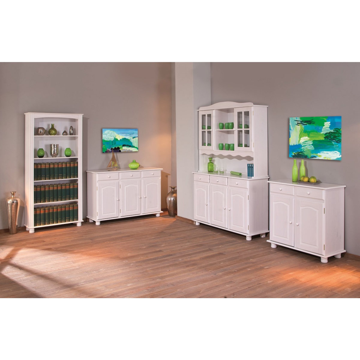 Meuble bibliothèque en pin blanc - ANKE