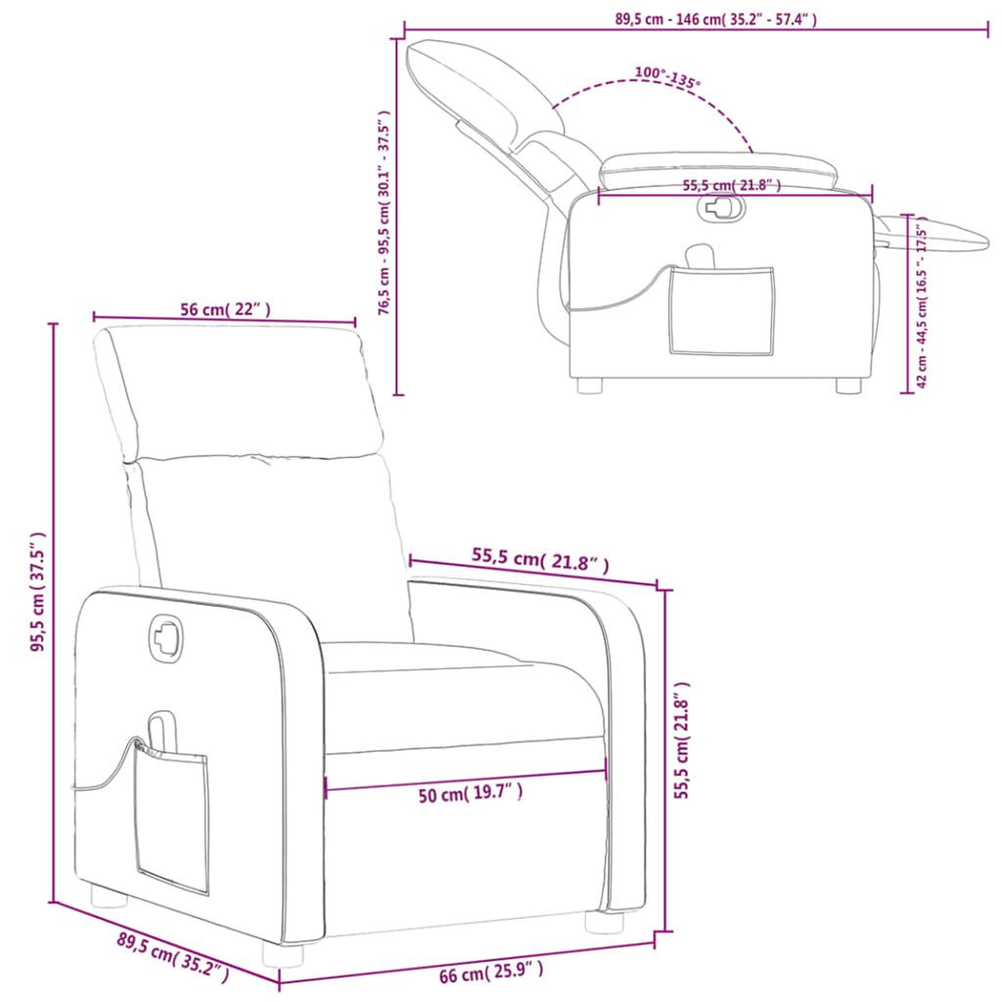 Voir la diapositive 6 : VIDAXL Fauteuil de massage inclinable rouge similicuir
