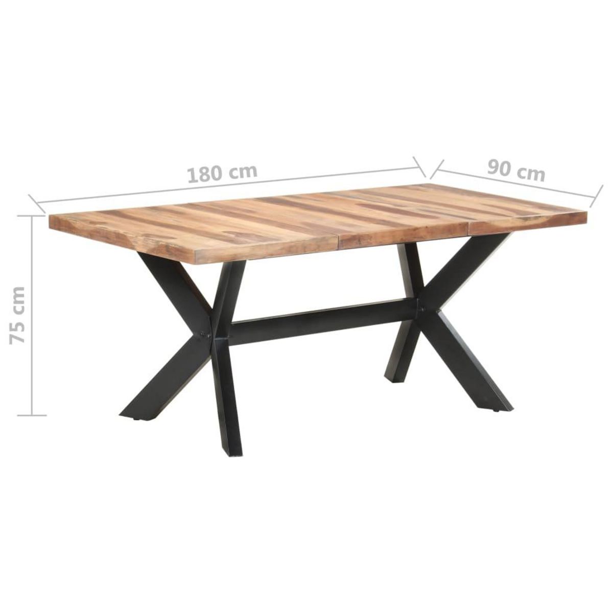 VIDAXL Table de salle a manger 180x90x75 cm Bois avec finition miel