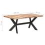 Voir la diapositive 6 : VIDAXL Table de salle a manger 180x90x75 cm Bois avec finition miel