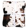 ATMOSPHERA Plaid Vache - 130 x 160 cm - Blanc et marron
