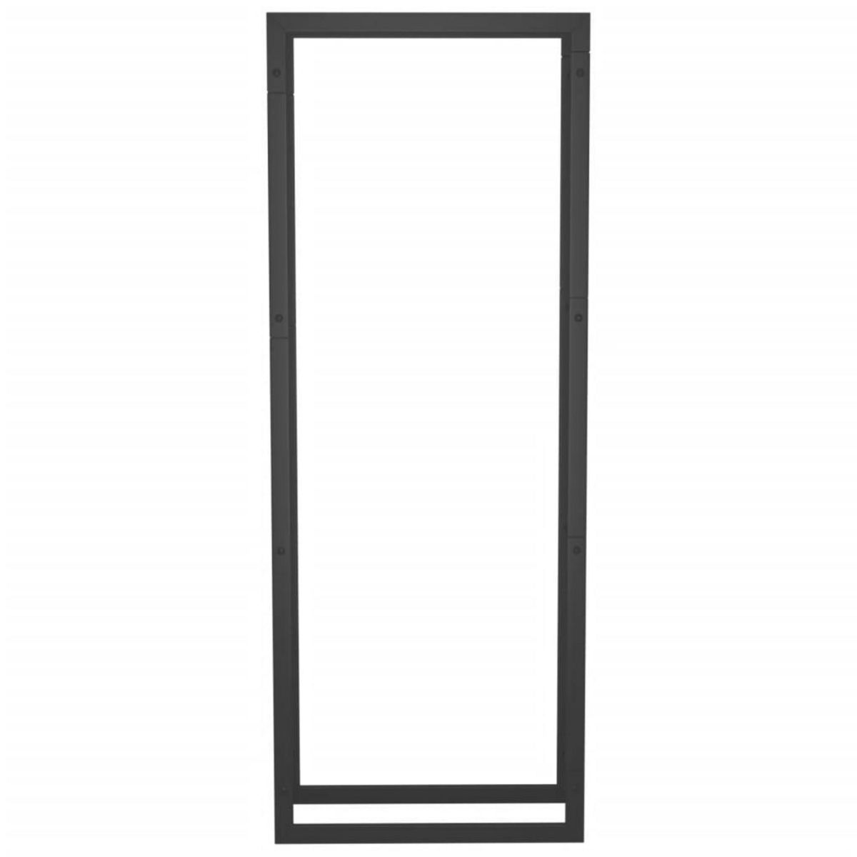 VIDAXL Portant de bois de chauffage Noir mat 50x28x132 cm Acier
