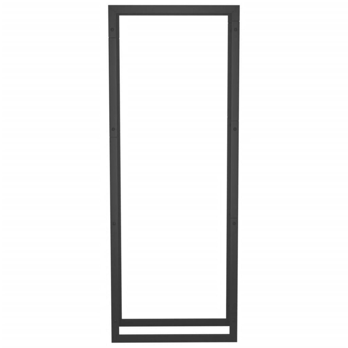 VIDAXL Portant de bois de chauffage Noir mat 50x28x132 cm Acier