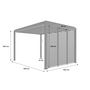 Voir la diapositive 5 : SWEEEK Pergola bioclimatique Triomphe 3x4 + 3 persiennes 100cm pour le côté de 3m. panneau brise vue. L 400 x P 300 x H 250 cm