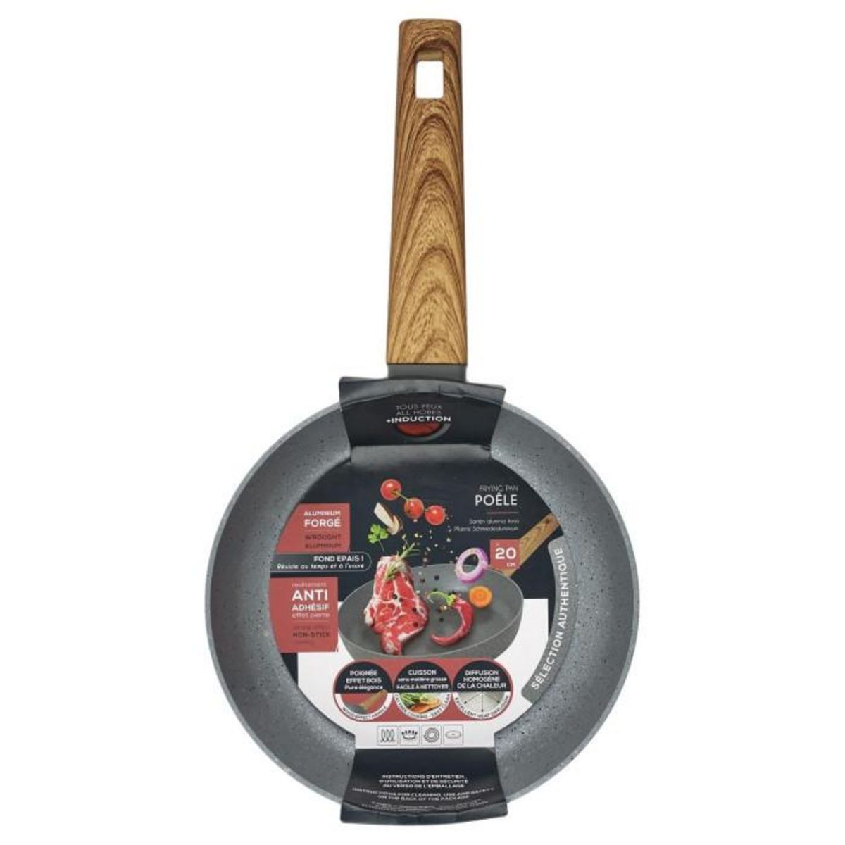 Paris Prix Poêle Aluminium  Forgé  20cm Gris