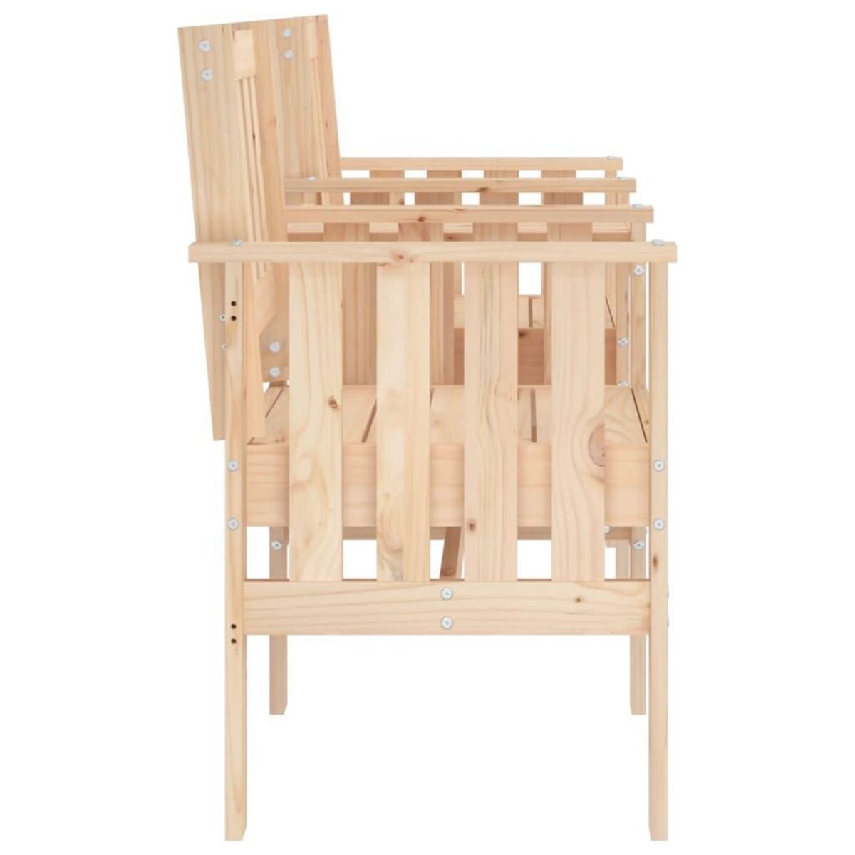 VIDAXL Banc de jardin avec table 2 places bois de pin massif