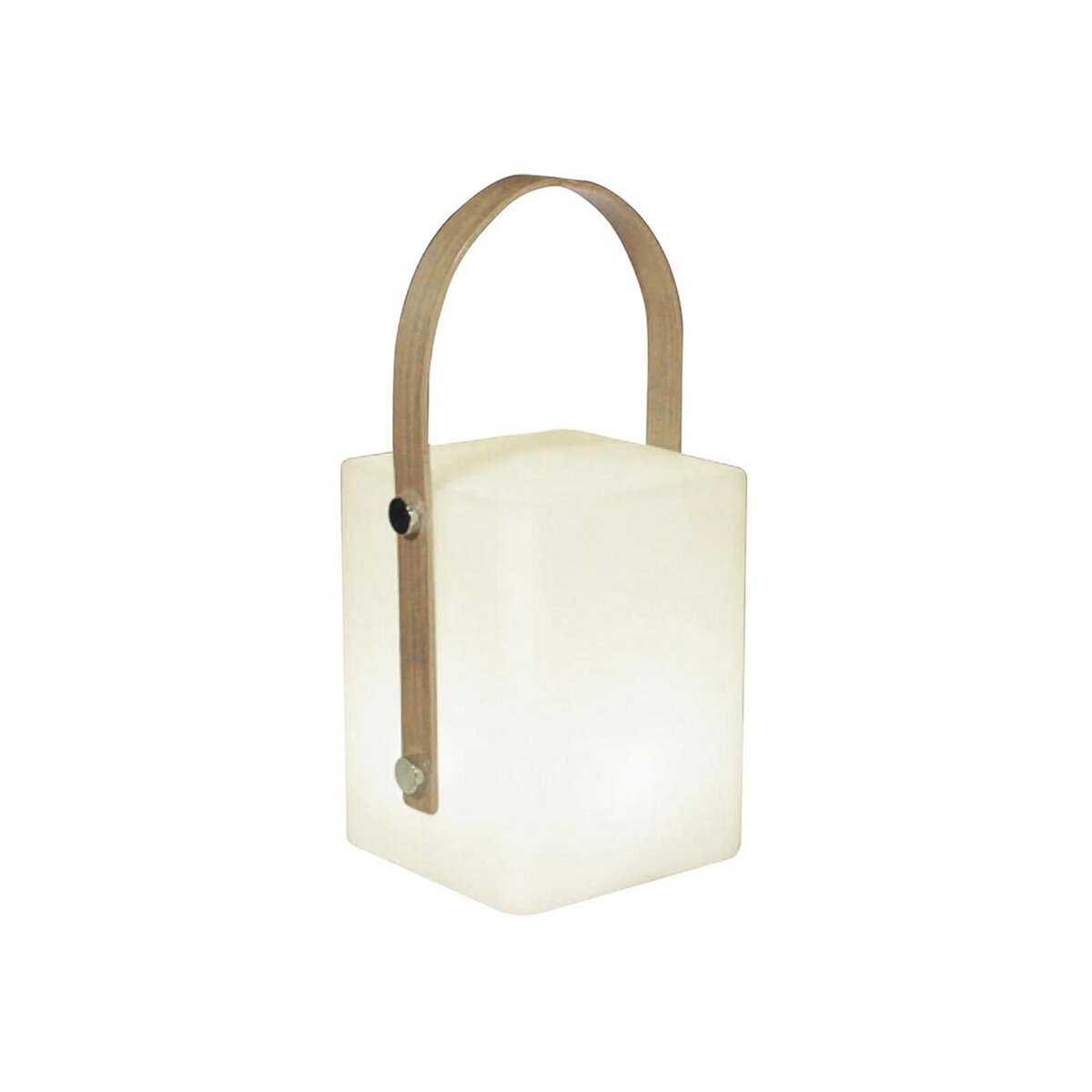 Lumisky Lanterne sans fil poignée bambou LED blanc chaud/multicolore dimmable TIKY H 27 cm