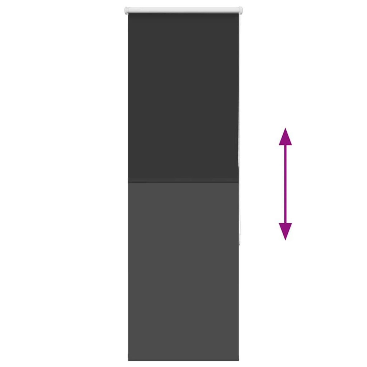 VIDAXL Store enrouleur occultant largeur du tissu 40,7 cm polyester