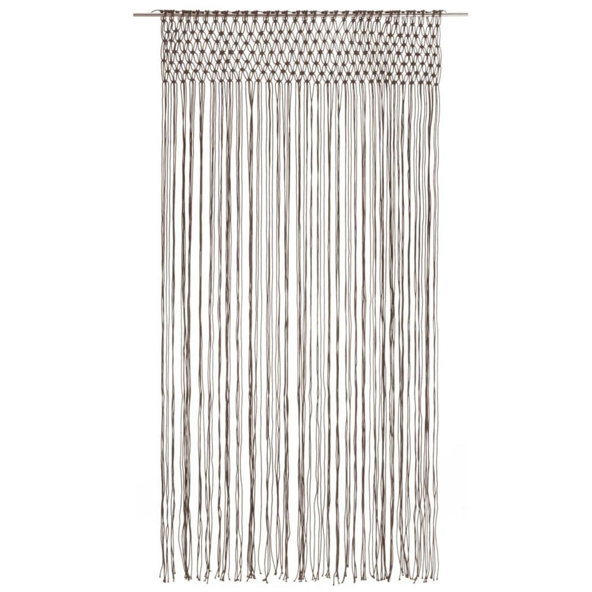VIDAXL Rideau en macrame Taupe 140x240 cm Coton