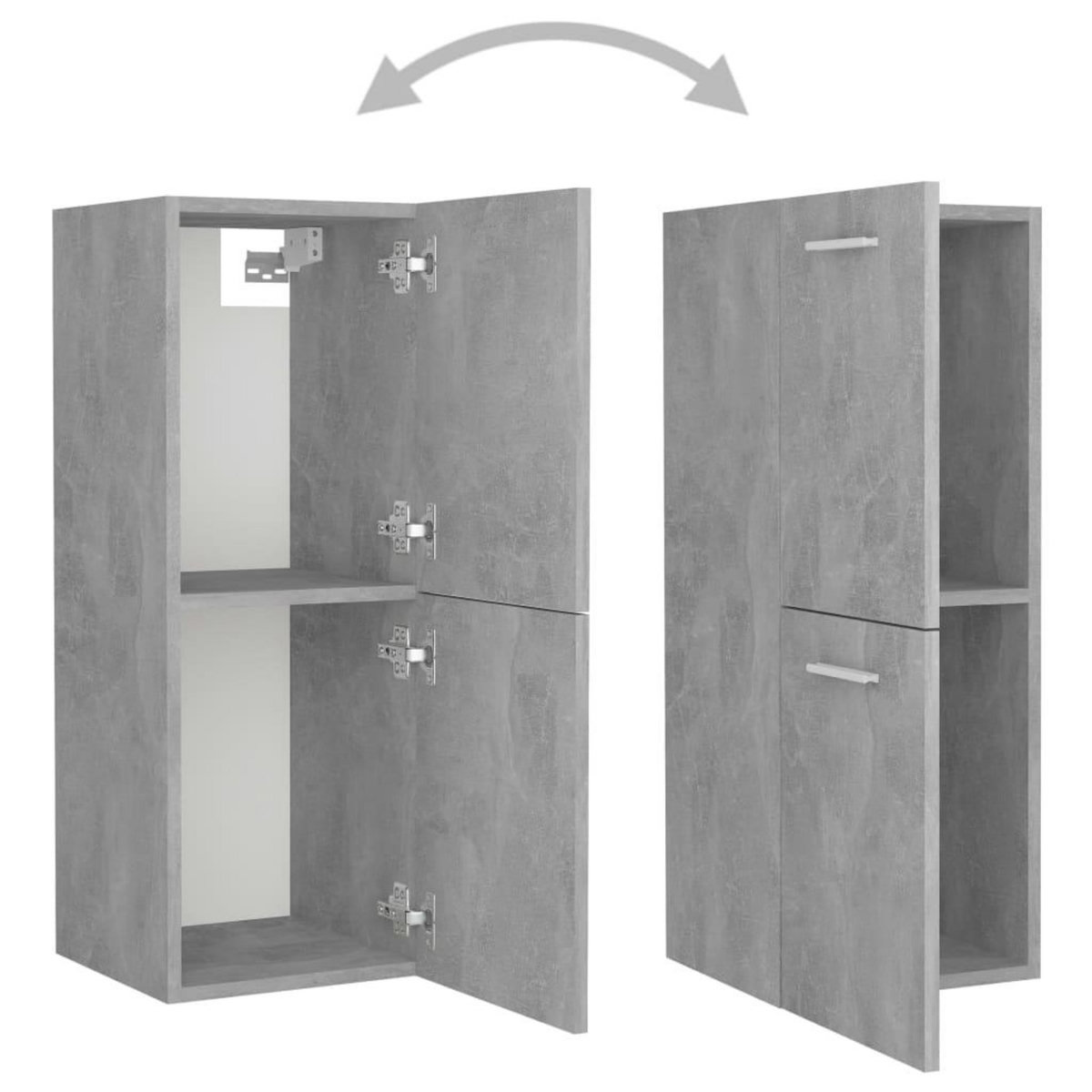VIDAXL Armoire de salle de bain Gris beton 30x30x80 cm Bois ingenierie
