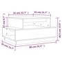 Voir la diapositive 6 : VIDAXL Table basse Noir 80x55x40,5 cm Bois massif de pin