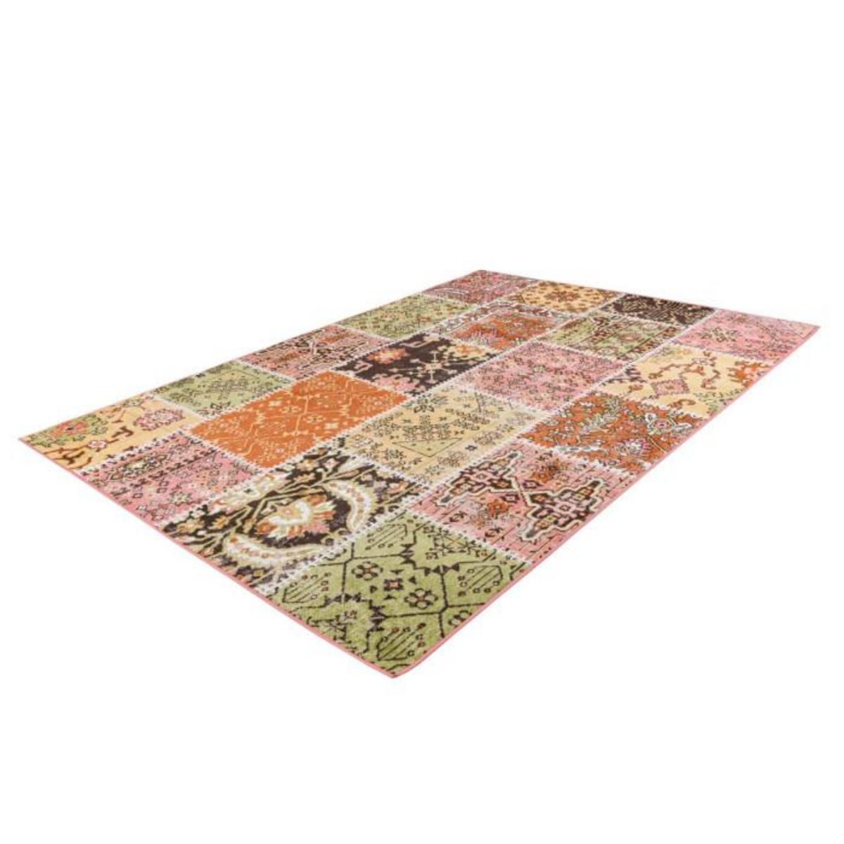 Paris Prix Tapis Patchwork à Poils Courts  Ariya  Multicolore