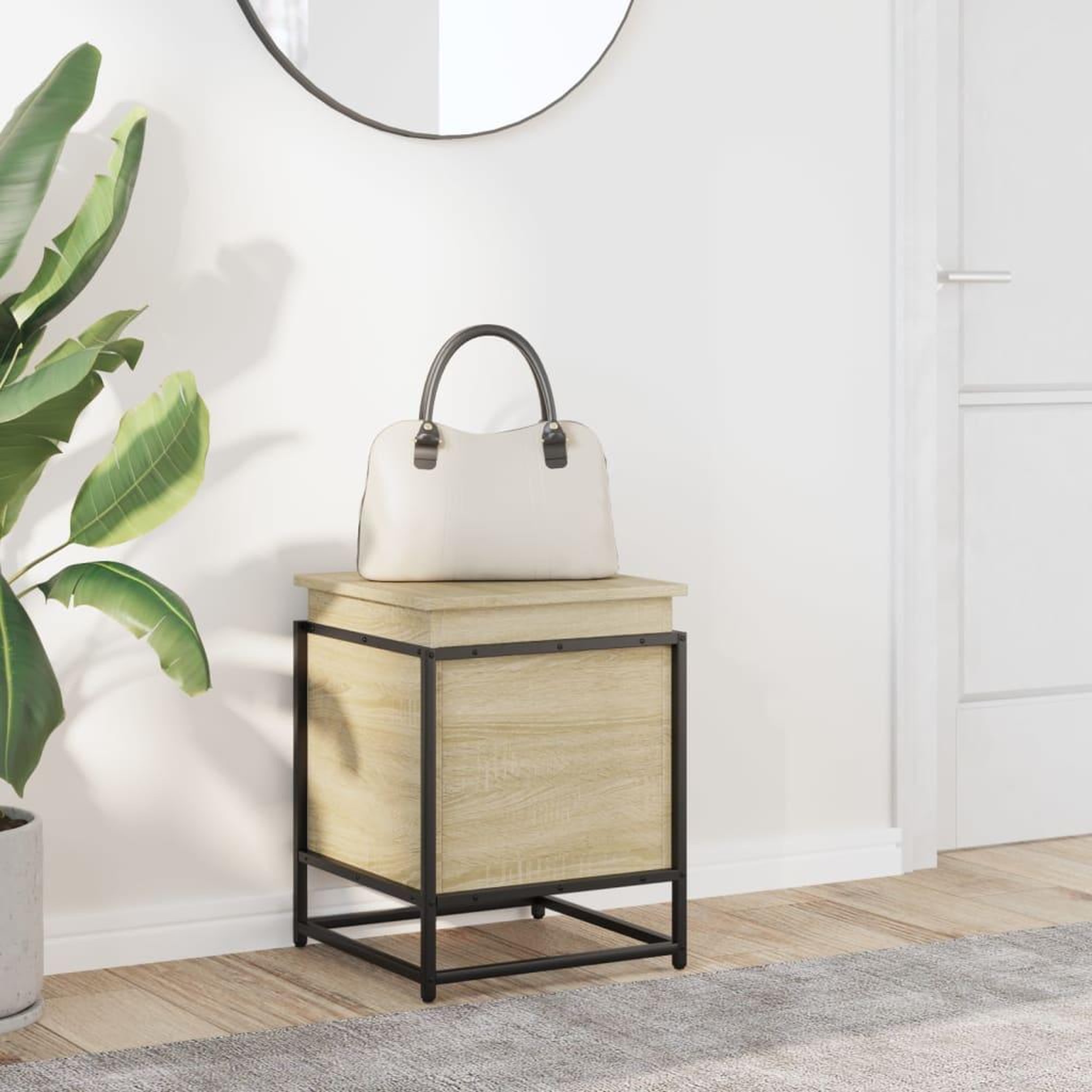 Voir la diapositive 3 : VIDAXL Boîte de rangement avec couvercle chene sonoma bois ingenierie