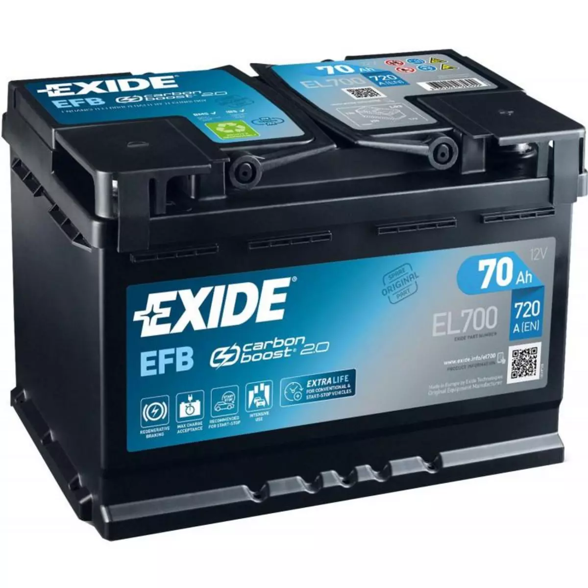 EXIDE Batterie EXIDE EFB Start And Stop EL700 12V 70ah 760A L3D