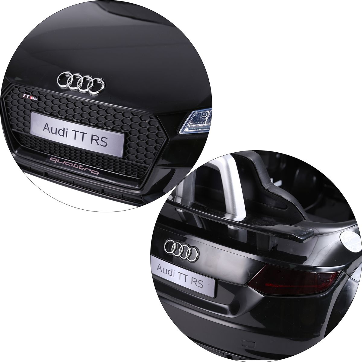 HOMCOM Véhicule électrique enfant TT RS 12 V 35 W V. max. 3 Km/h télécommande effets sonores + lumineux noir