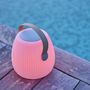 Voir la diapositive 2 : Lumisky Lampe enceinte bluetooth sans fil MAY PLAY Beige Polyéthylène H23CM