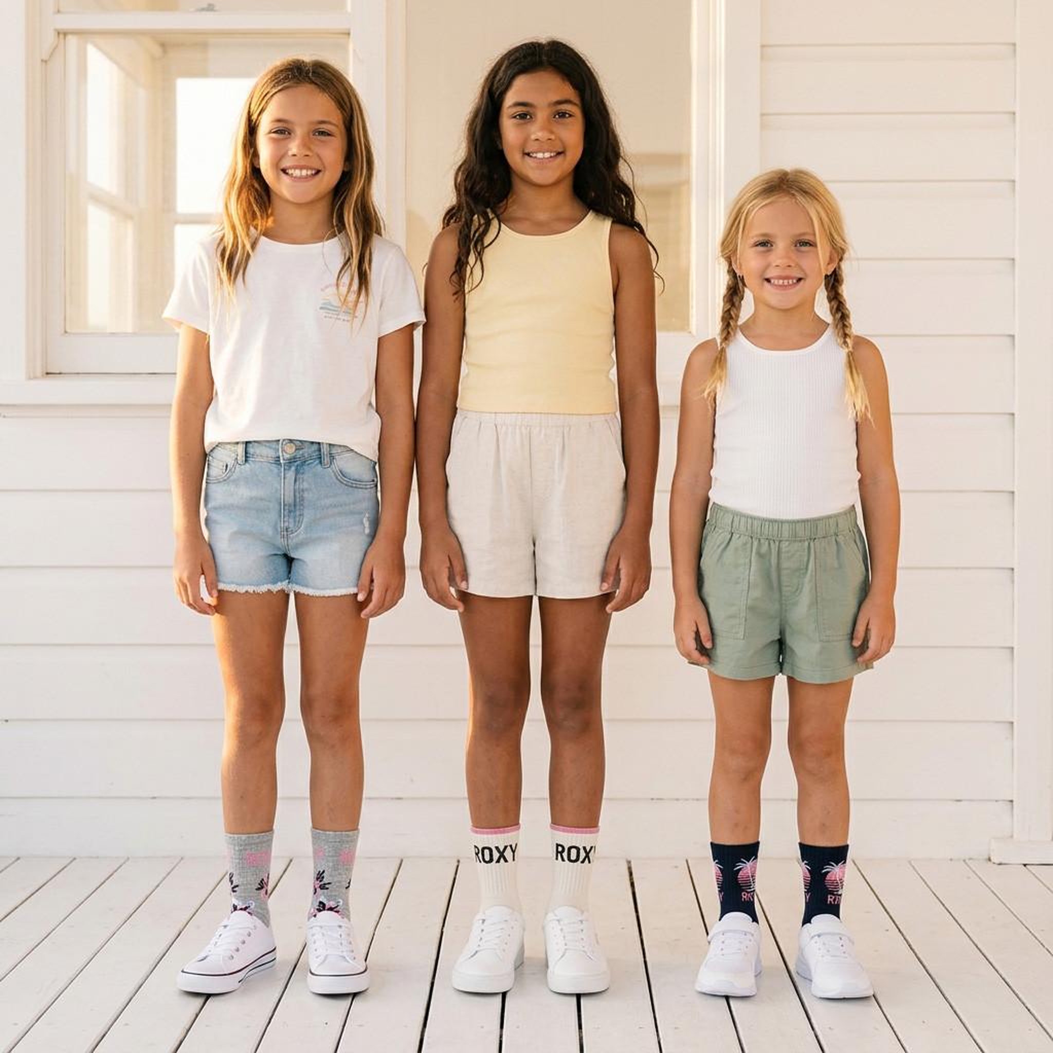 Voir la diapositive 2 : ROXY Roxy chaussettes fille sneaker pack 6 (lot) - coton respirant