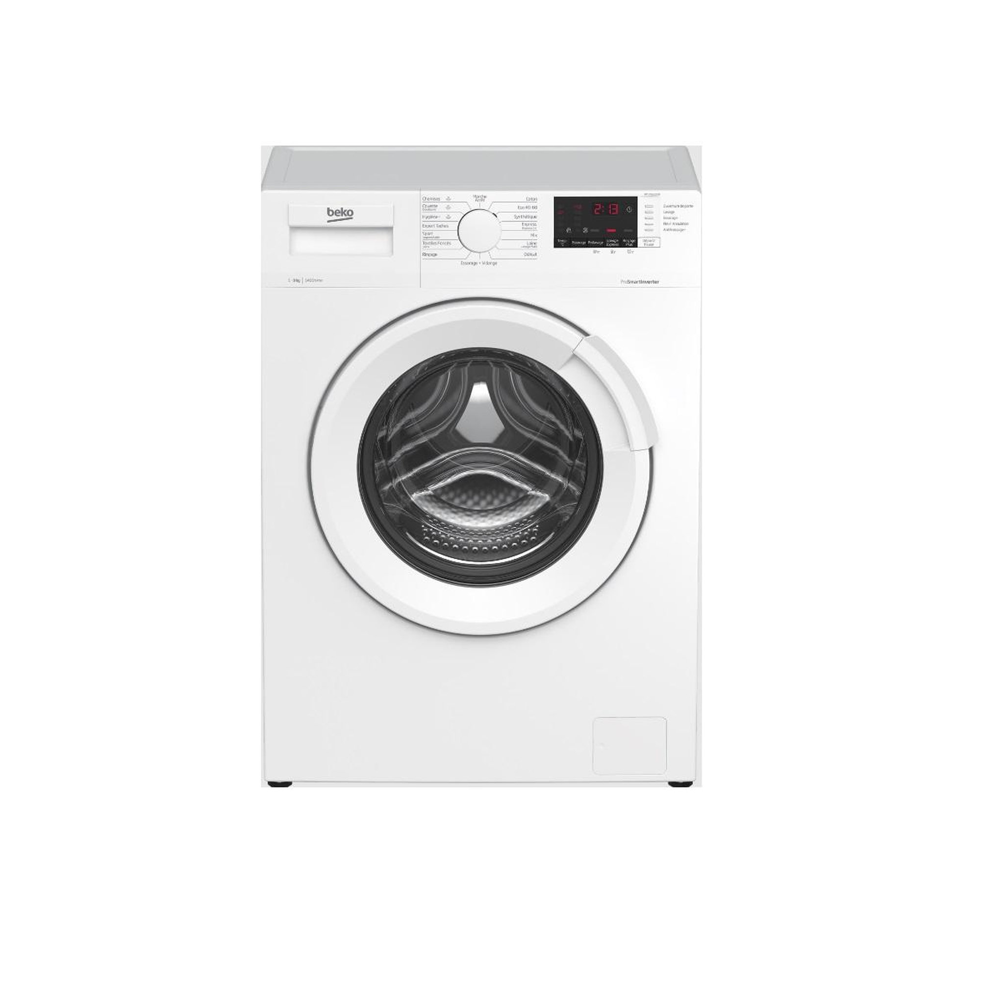 Voir la diapositive 1 : Beko Lave-linge frontal 9kg 1400 tours/min - WTV95220W