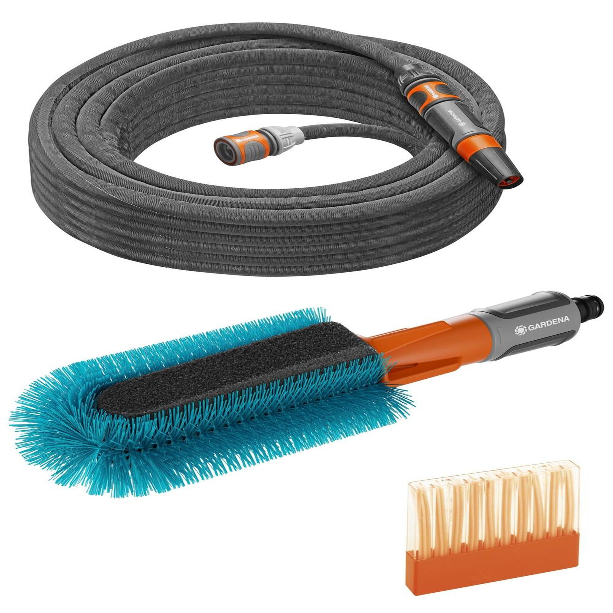 Gardena Kit brosse de lavage pour vélo avec tuyau Liano