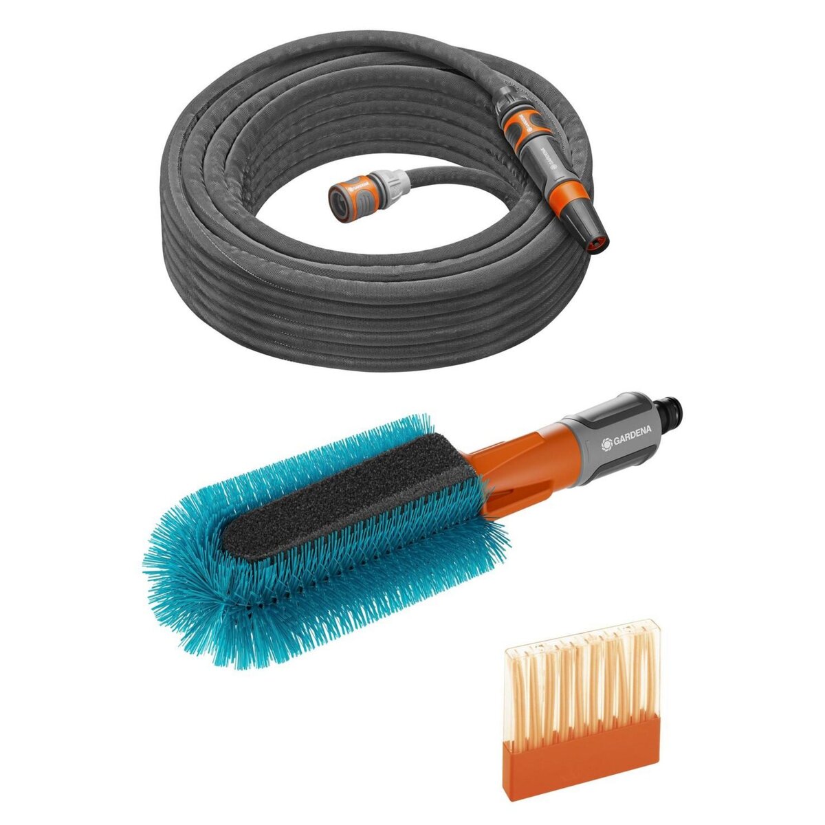 Gardena Kit brosse de lavage pour vélo avec tuyau Liano