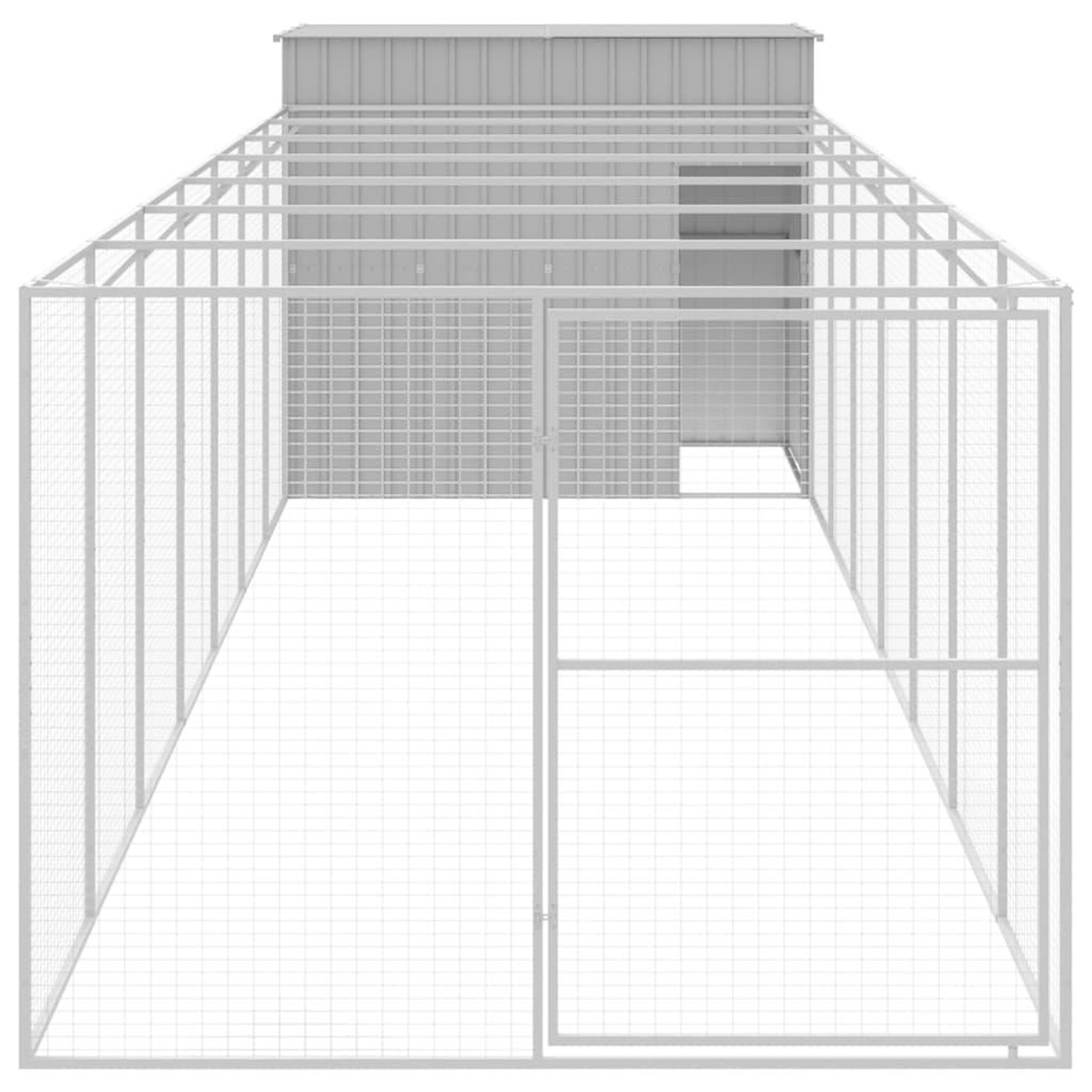Voir la diapositive 3 : VIDAXL Niche pour chien avec cour gris clair 214x865x181 cm