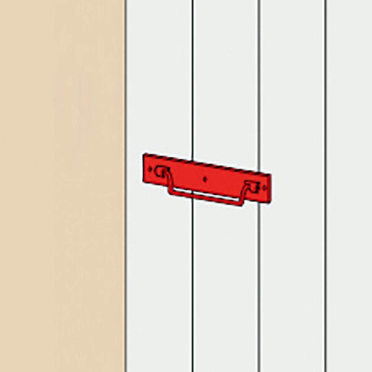 CENTRALE BRICO Poignée sur platine à bout carré L 120 acier noir pré-peint