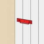 CENTRALE BRICO Poignée sur platine à bout carré L 120 acier noir pré-peint