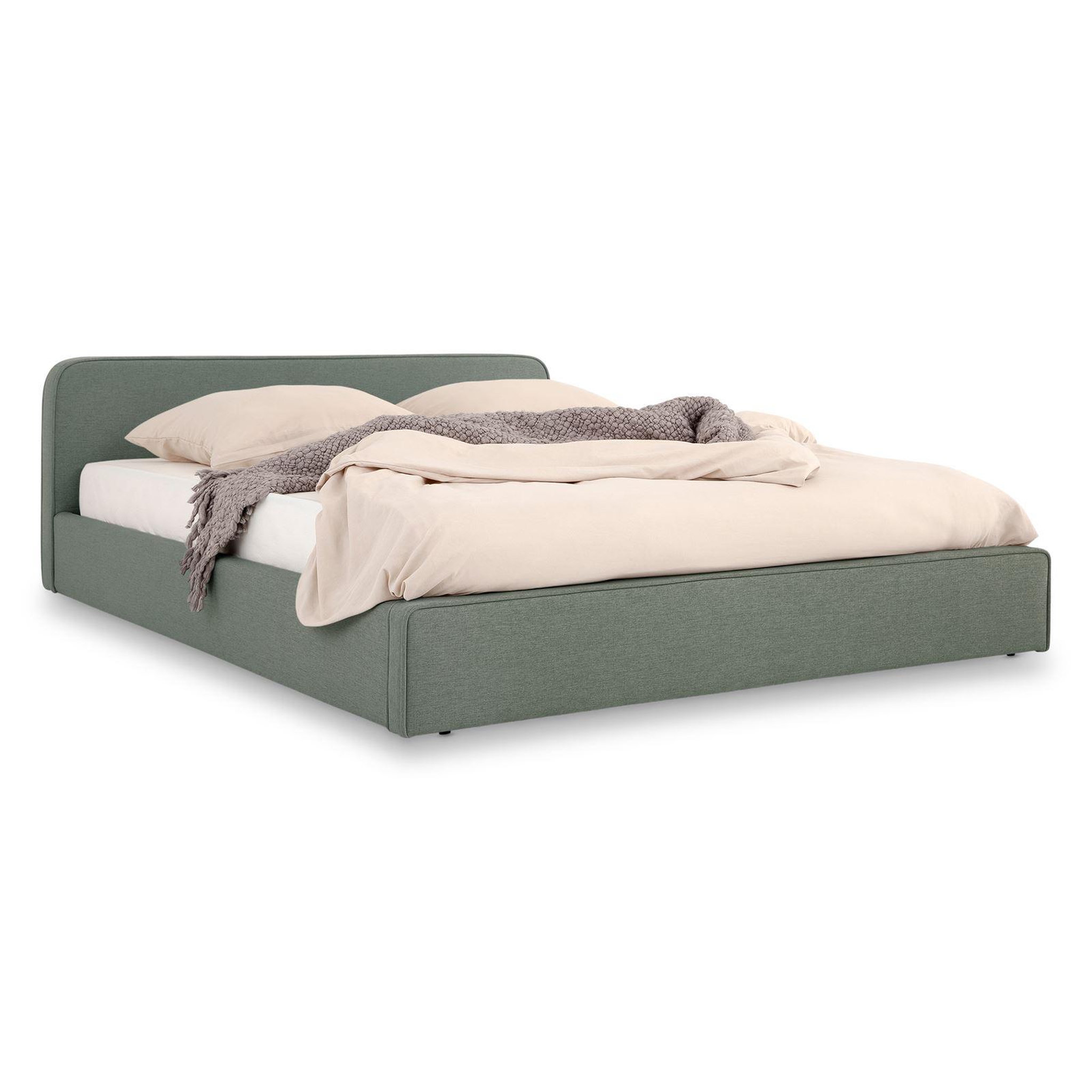 Voir la diapositive 6 : IDIMEX Lit double BELARTI 140 x 190 cm, revêtement en tissu