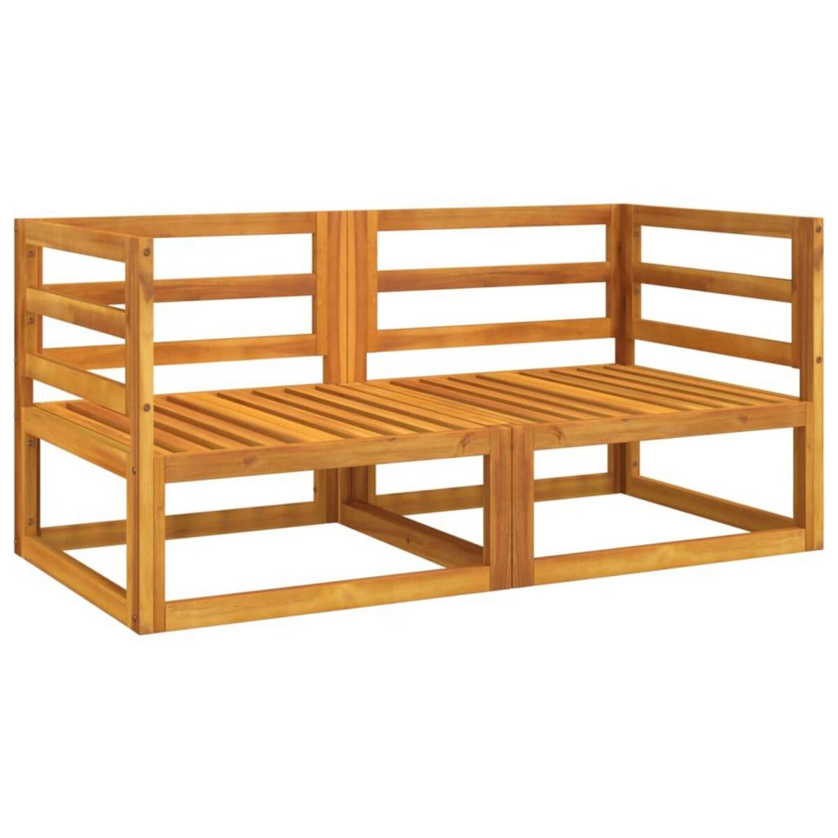 VIDAXL Canapes d'angle sectionnels 2 pcs coussins gris clair acacia